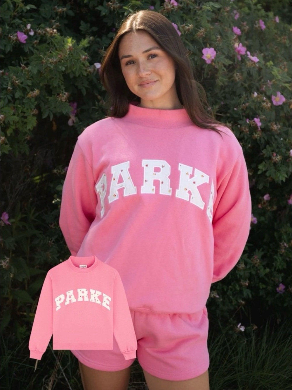 Parke Varsity Mockneck Bloom + Sunset Floral